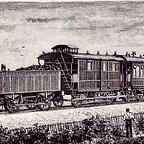 Gravure du premier Orient-Express en 1883