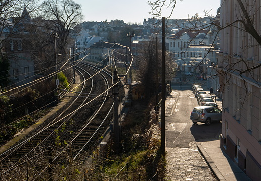 The railway and the cars